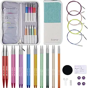 7. Svartur Interchangeable Circular Knitting Needles Set Review