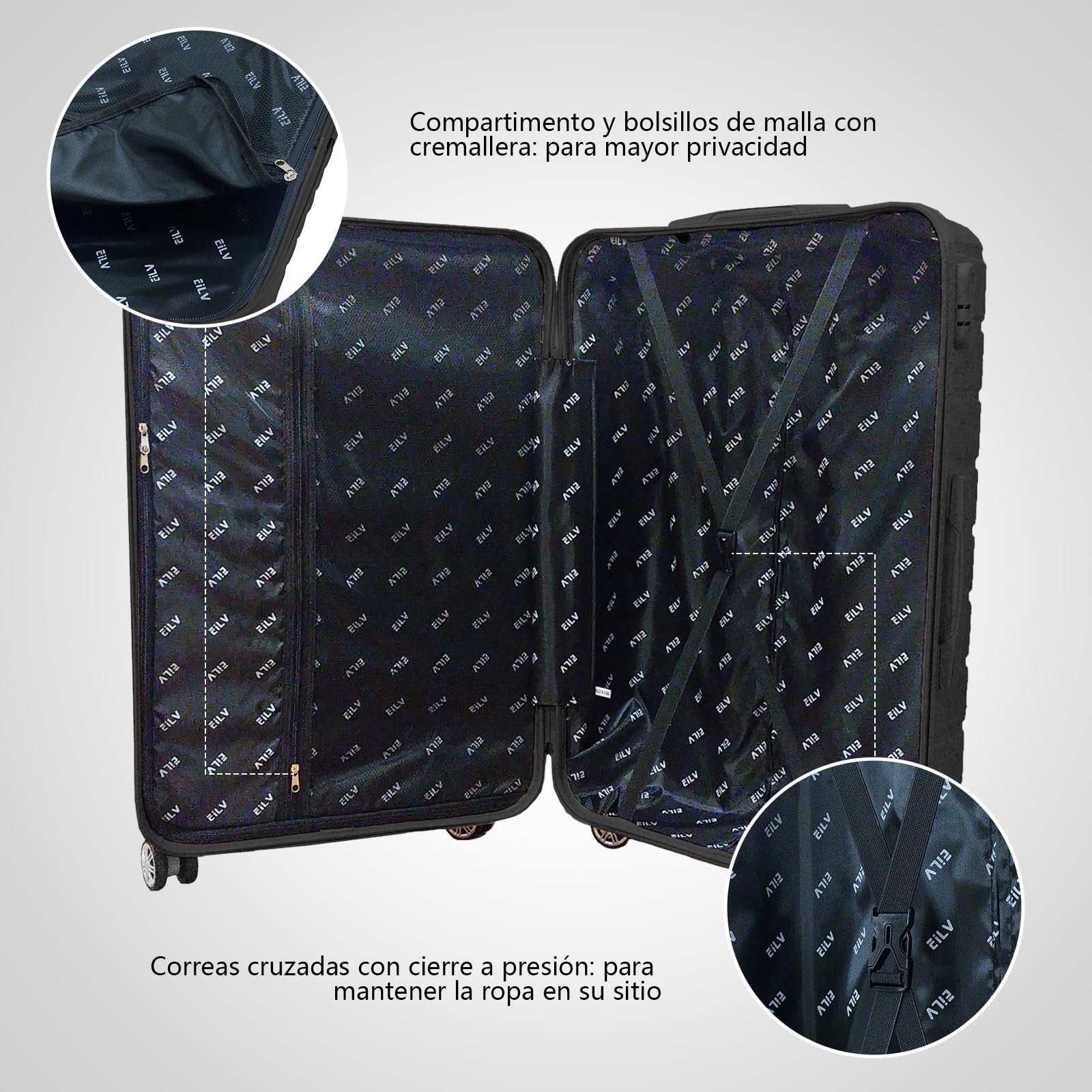 Maleta Cabina 55x40x20 Maleta Cabina NiñO NiñA Para EasyJet Vueling, 10 Kg, Material Abs,Cerradura Con CombinacióN, Ruedas Desmontables EcolóGica Resistente A DeformacióN Ideal Para Viajes Y Escuela