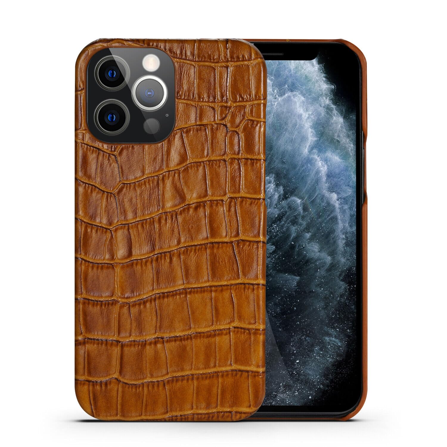 Coque iPhone 13 Pro Max marron anti-choc protégeant l'écran - 6