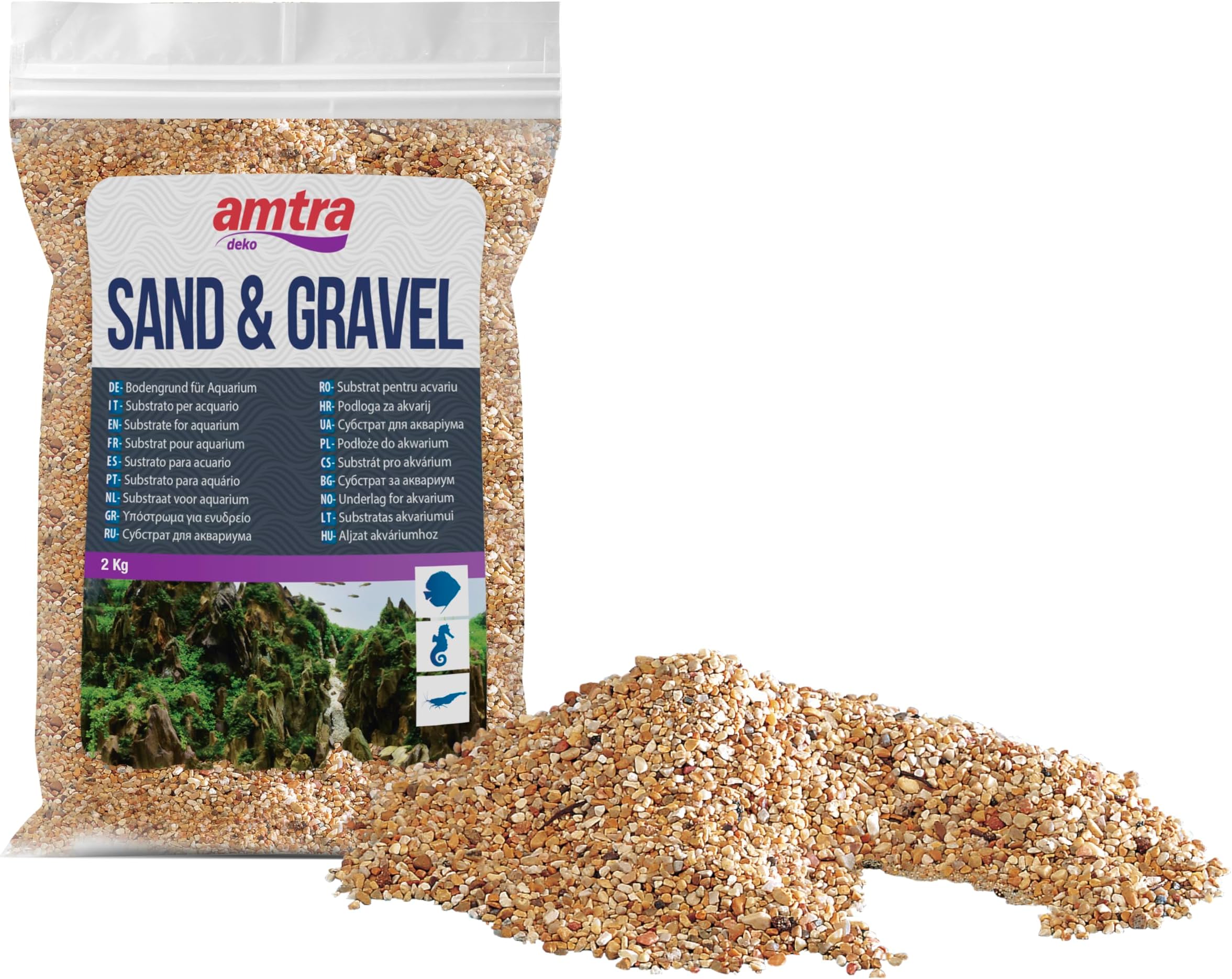 Amtra Ambra Fine - Sabbia per acquario,fondale per acquario acqua dolce