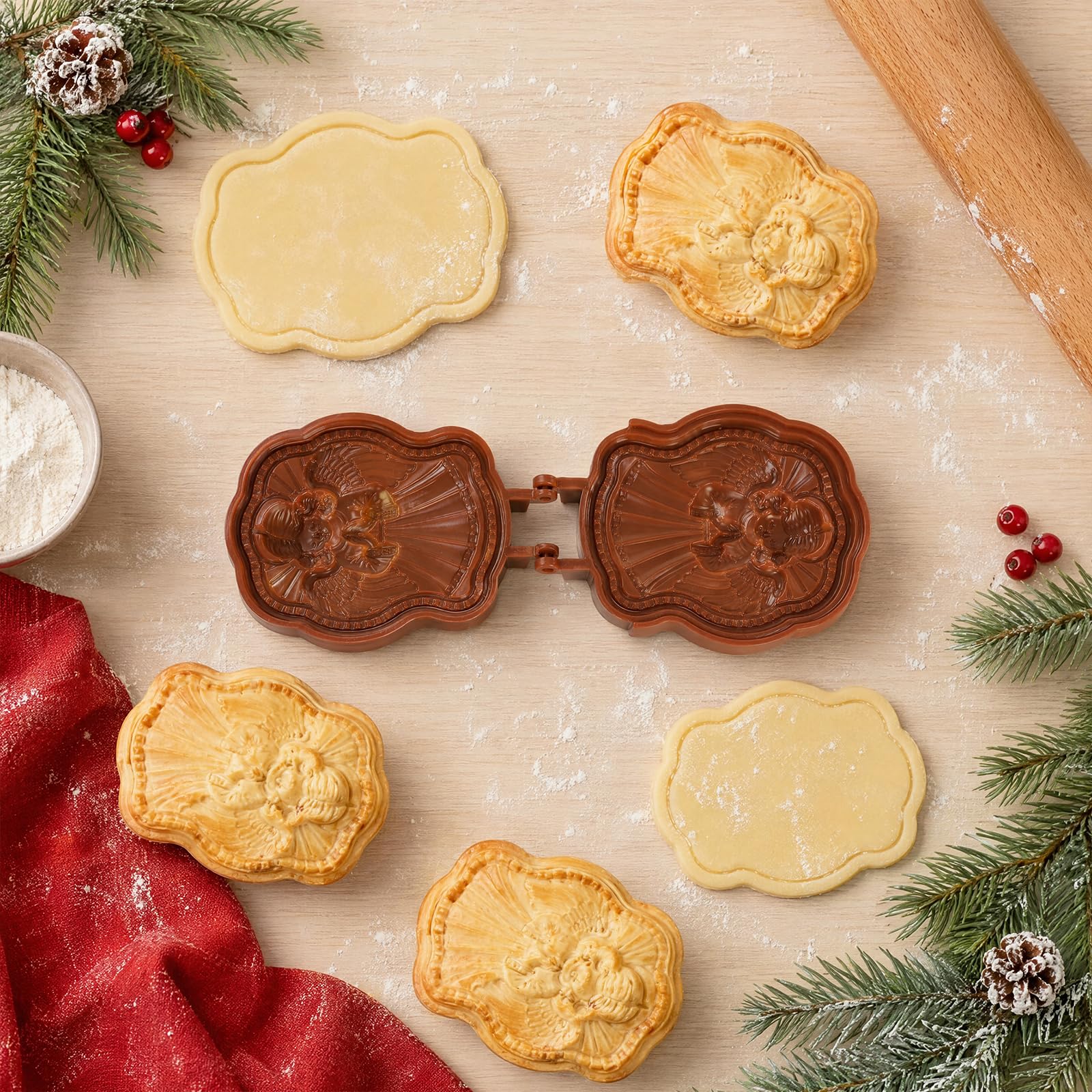 Generic Mini Pie Set 3D Faith Christmas Hand Pie Cutter Pastry (6Pcs)