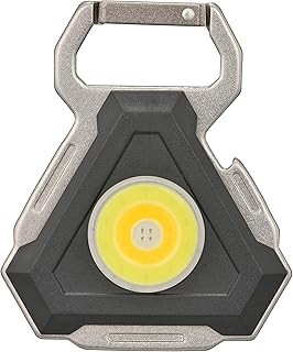 オーム(OHM) 電機 LED懐中電灯 フラッシュライト USB充電 ハンディライト コンパクトツールライト 三角形 570ルーメン 栓抜き/スタンド/カラビナつき アウトドア キャンプ LH-CT57A5 08-1516