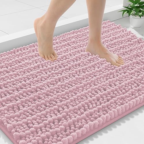 Miniatura 63 de Smiry Alfombras de Baño 24 x 16 pulgadas, Tapetes de Baño de Chenilla Extra Suaves y Absorbentes, Respaldo de Goma Antideslizante, Lavable a Azul