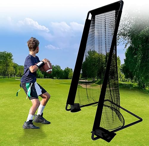 Miniatura 7 de Red de jaula de fútbol para patadas, red de fútbol de 81 x 41 pulgadas, jaula de fútbol para patio trasero, red de lanzamiento de fútbol portátil,