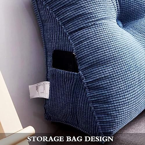 Miniatura 4 de Almohada de cuña de felpa, almohada triangular para descansar en cama, almohada de lectura para adultos, cojín largo de apoyo para la espalda para