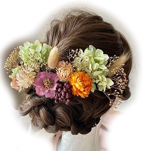 Amazon Lulu S ルルズ アネモネフラワー髪飾り ヘッドドレス プリザーブドフラワー ドライフラワー ウェディング ブライダル アネモネフラワー髪飾り Lulu S 1441 プリザーブドフラワー オンライン通販