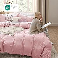 Vista 153 de Bedsure - Juego de ropa de cama de 3 piezas, prelavado, extrasuave, con 1 funda de edredón de 104 x 90 pulgadas con cremallera y 2 fundas