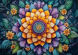 Comprar Puzzle 200 Piezas Adultos Mandala Puzle Imposible Flor Arte Jigsaw Puzzles Educa de Rompecabezas y Juego Familiar para Adultos y Adolescente a Partir de 14 Años Entretenimiento Decorar Regalos P-995