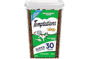 Temptations Classic Crunchy and Soft Cat Treats, Seafood Medley
