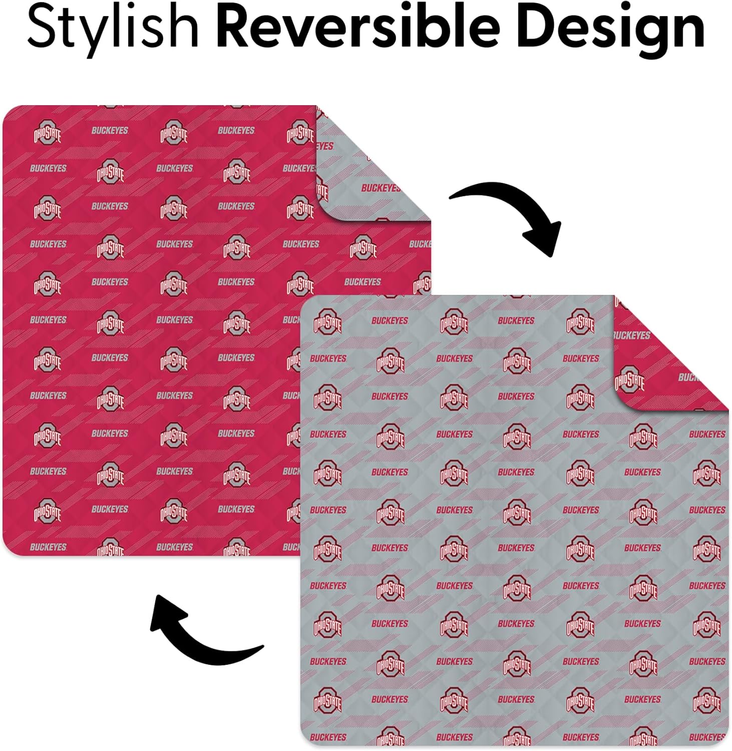 Northwest NCAA Quilted Throw Blanket with 2 Shams, Soft Cozy Bedding, All Seasons, 90 x 90 inches