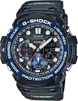 【美品】G-SHOCK ガルフマスター ブラック/ブルー　電池 新品 G-SHOCK ガルフマスター GWN-1000B-1BJF メンズ 腕時計 電波ソーラー