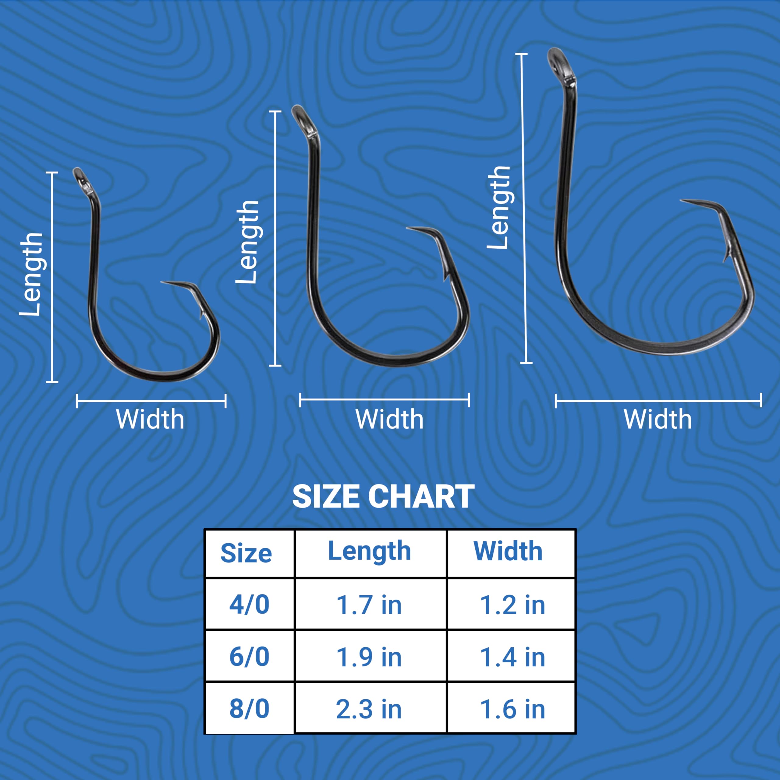 UMT 100 Pack Inline Fishing Circle Hooks Size 4/0 Black Nickel High Carbon Steel Superior Terminal Tackle Saltwater and Freshwater use : Sports & Outdoors