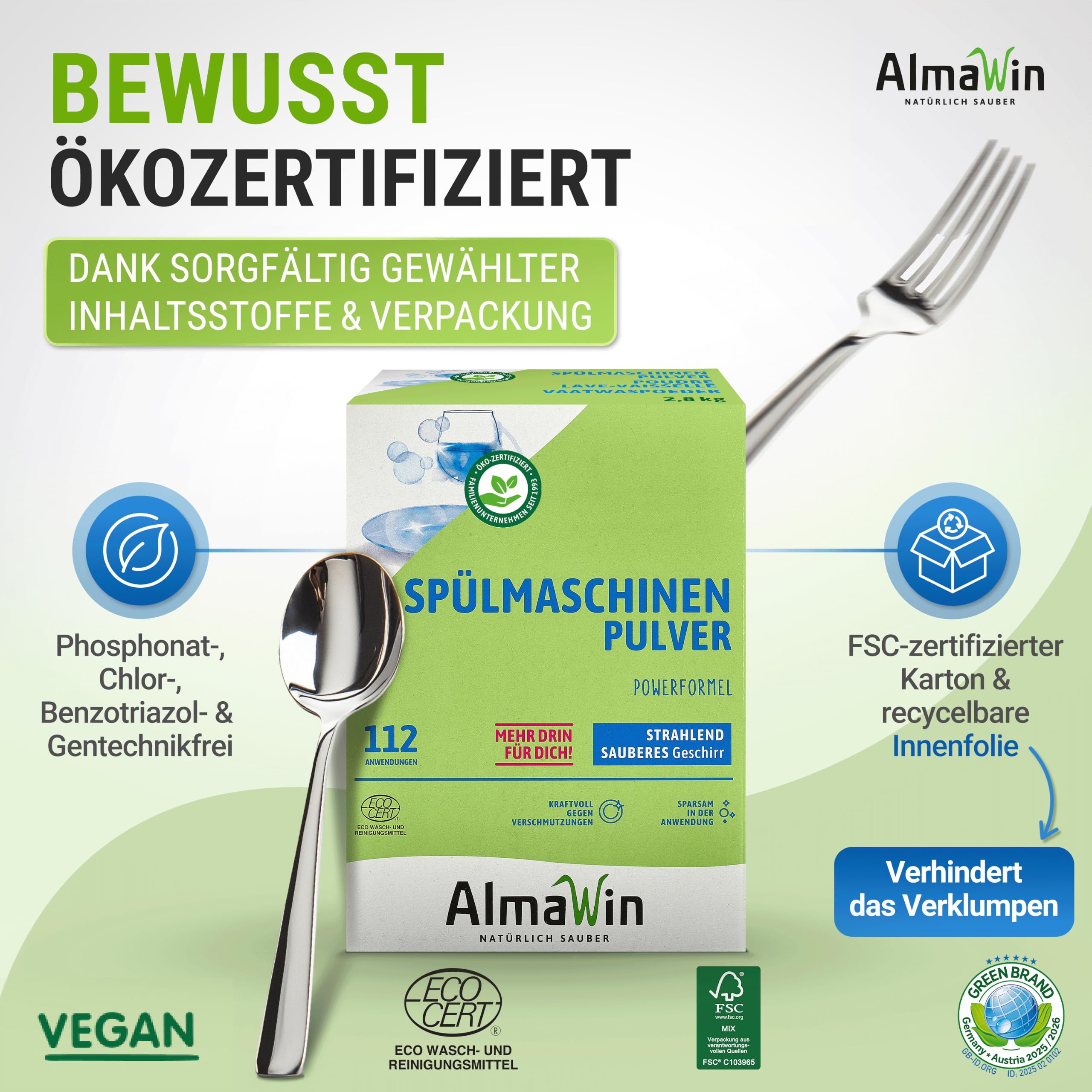 AlmaWin Liquide vaisselle (6 x 2,80 kg)