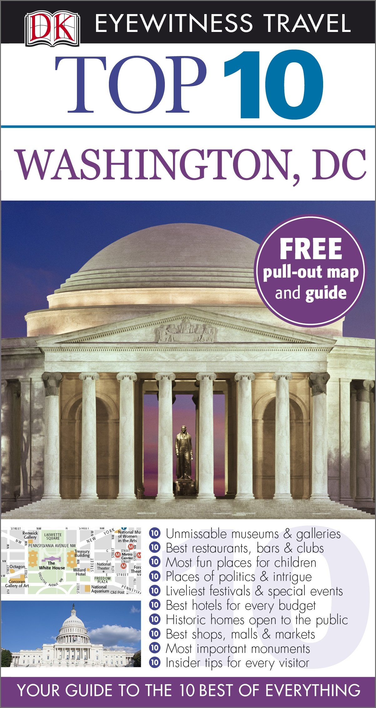 DK Eyewitness Top 10 Travel Guide: Washington DC