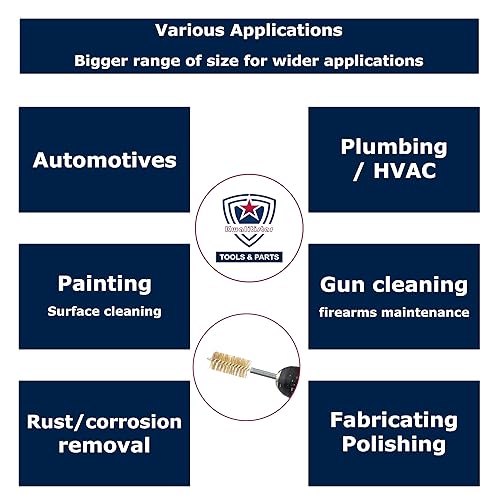 Miniatura 4 de 8 tamaños_2 juegos Juego de cepillos de agujero, cepillo de alambre de latón y cobre para taladro eléctrico, juego de cepillos de taladro, cepillo