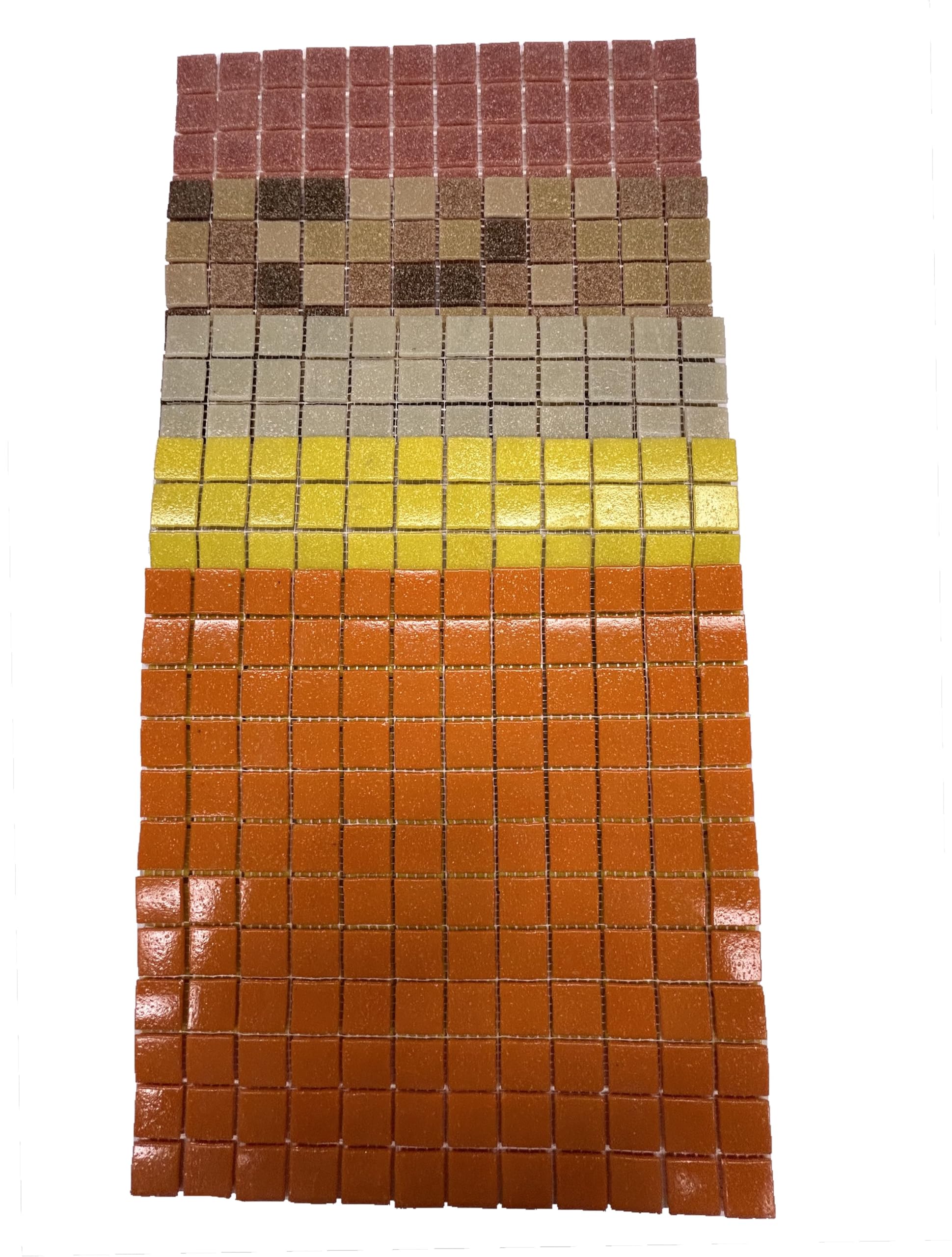 Malla acrilica de gresite color marrón, 2,5x2,5cm, mallas de 30x30