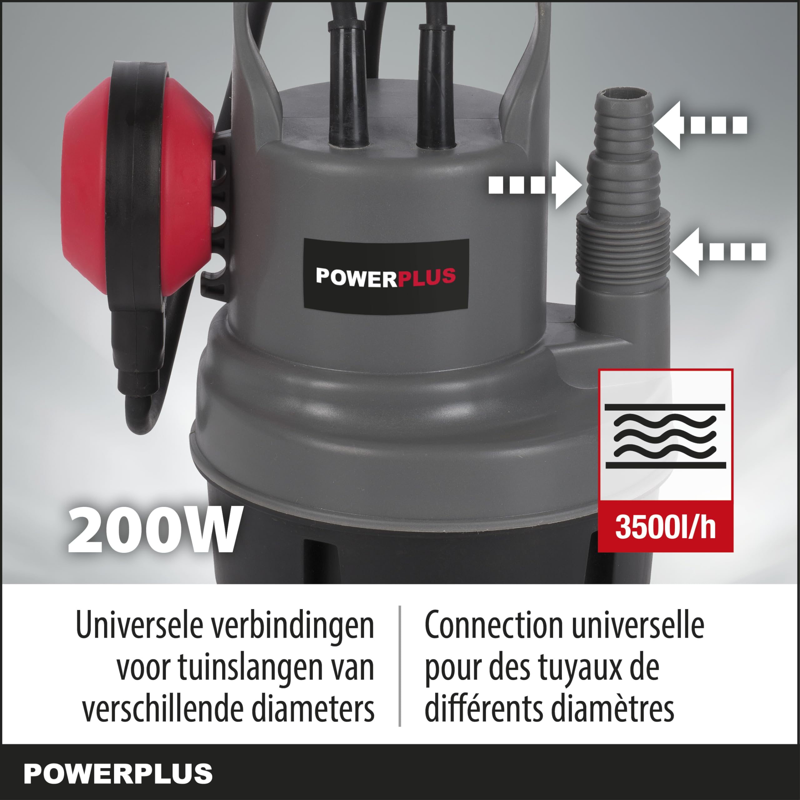 Powerplus pow67900 dompelpomp zuiver water - 200 w - 3500 l-h