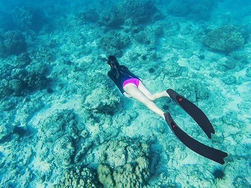 Miniatura 7 de Aletas de buceo de hoja larga de bolsillo completo para apnea y pesca submarina Aletas de buceo gratis, diseñadas y fabricadas en Hong Kong