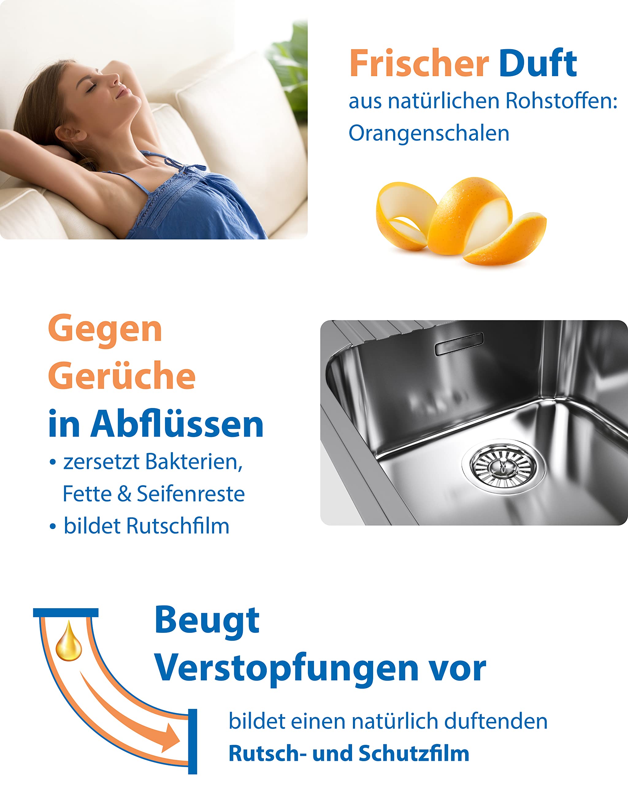 Orangenreiniger Konzentrat - ULTRA STARK - 75% Orangenterpene - 2 x 1L - biologisch abbaubar - löst hartnäckigste Verschmutzungen wie Kaugummi, Kleber, Fett & Flecken - AK VARIOCHEMIE Made in Germany