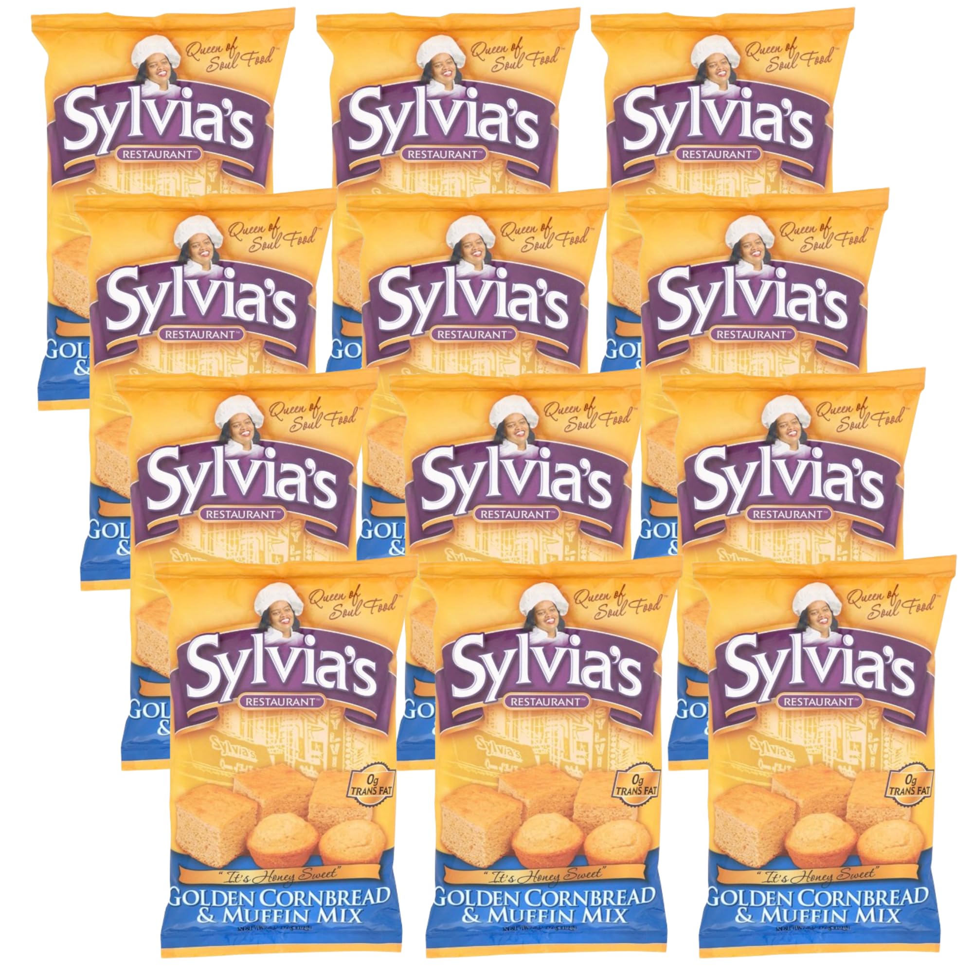 Sylvia's Golden Cornbread & Muffin Mix - 8.5 oz (Pack of 12)