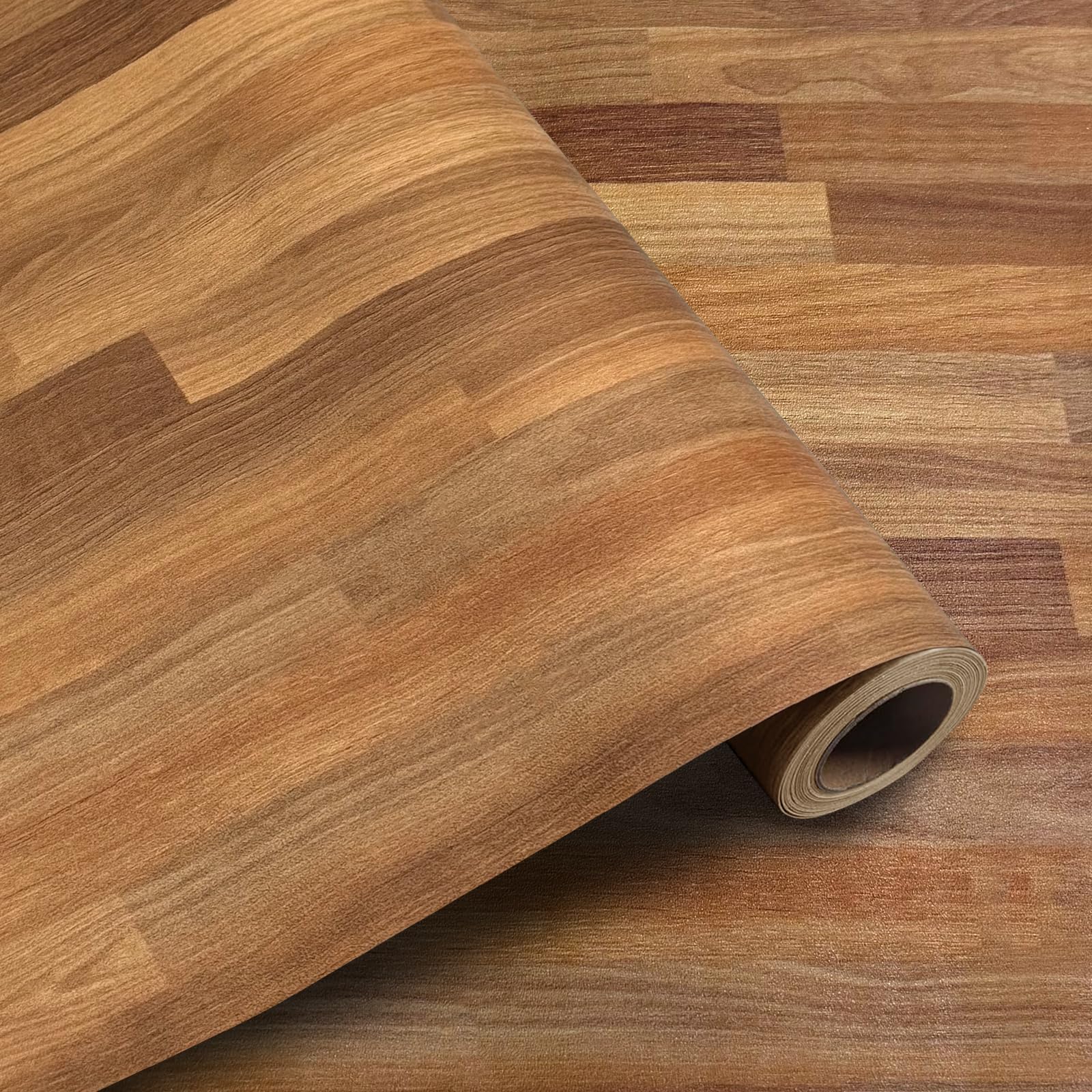 Shackcom Adesivo per pavimento in PVC, 0,8 m², effetto legno, per camera da letto, soggiorno, cucina, fai da te, 40 x 200 cm