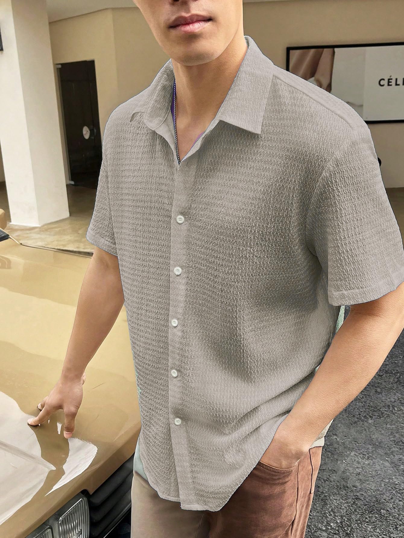 Leriya Fashion Camisa completa para hombre | Camisas únicas para hombre elegantes | Camisa blanca informal para hombre | Camisa de polialgodón con botones para hombre (disponible en tallas grandes)