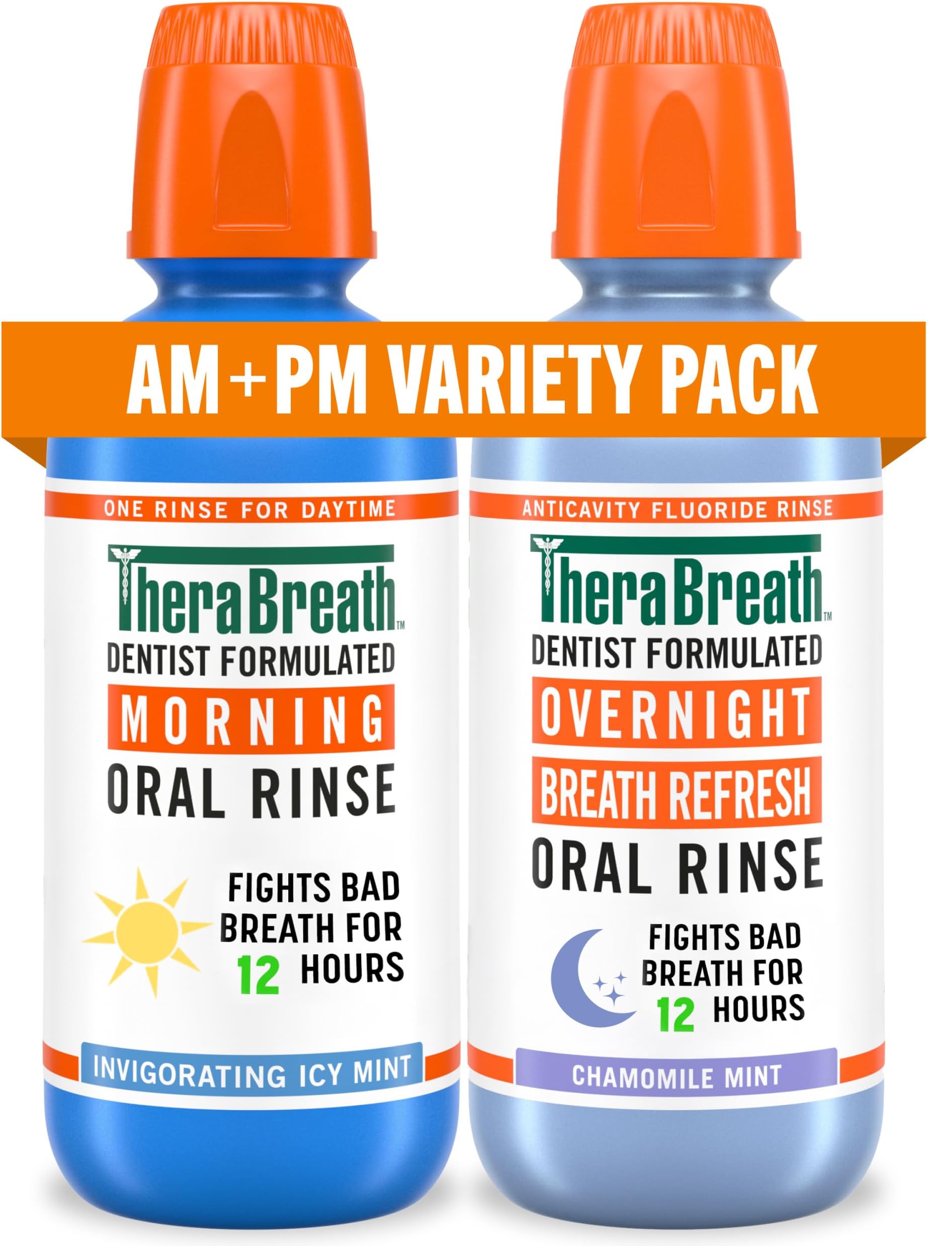 AM + PM Mouthwash Bundle, 16 fl oz, 2-Pack