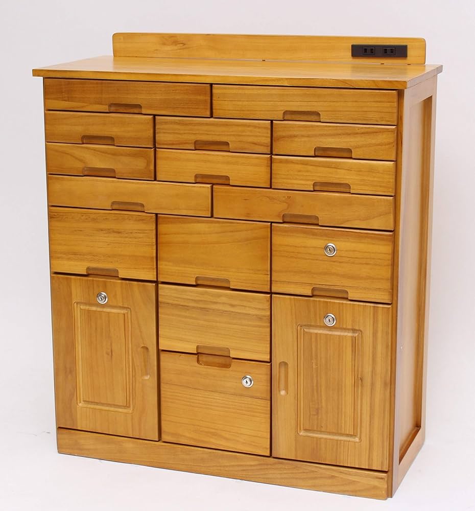 Amazon | ビータ(Vita) 引き出しいっぱいFAX台 ライトブラウン 幅72