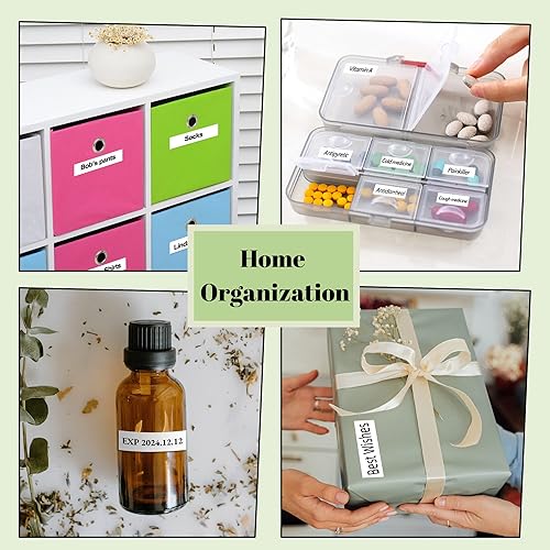 Miniatura 5 de Wonfoucs Etiquetas de repuesto compatibles para Dymo 91330 10697 Papel blanco 0.472 in x 13.1 ft 12 pulgadas x 13 pies LT cinta de etiquetado