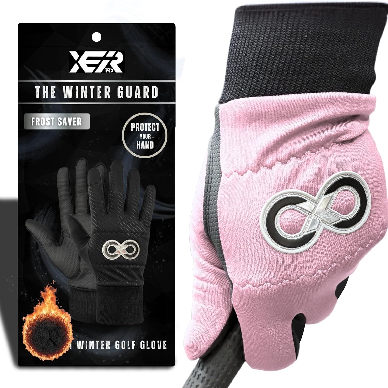 Winter Golf Gloves Women Left Hand & Right Hand (Pair) | Ladies Golf Glove with Multi-Layer Cold Weather Golf Gloves with Warm & Soft Fleece Lining with Comfortable Fit