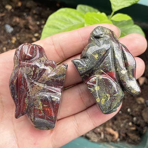 Miniatura 3 de favoramulet Estatua de conejo sentado de dragón natural de 2 pulgadas, escultura decorativa de Fengshui para decoración del hogar, cristal curativo