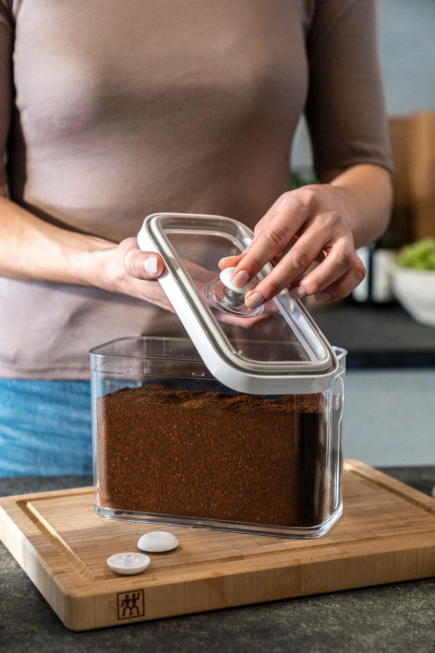ZWILLING Fresh & Save Cube difüzör seti, vakum fonksiyonu için 6 parçalı aksesuar, BPA içermez, bulaşık makinesinde yıkanabilir, beyaz