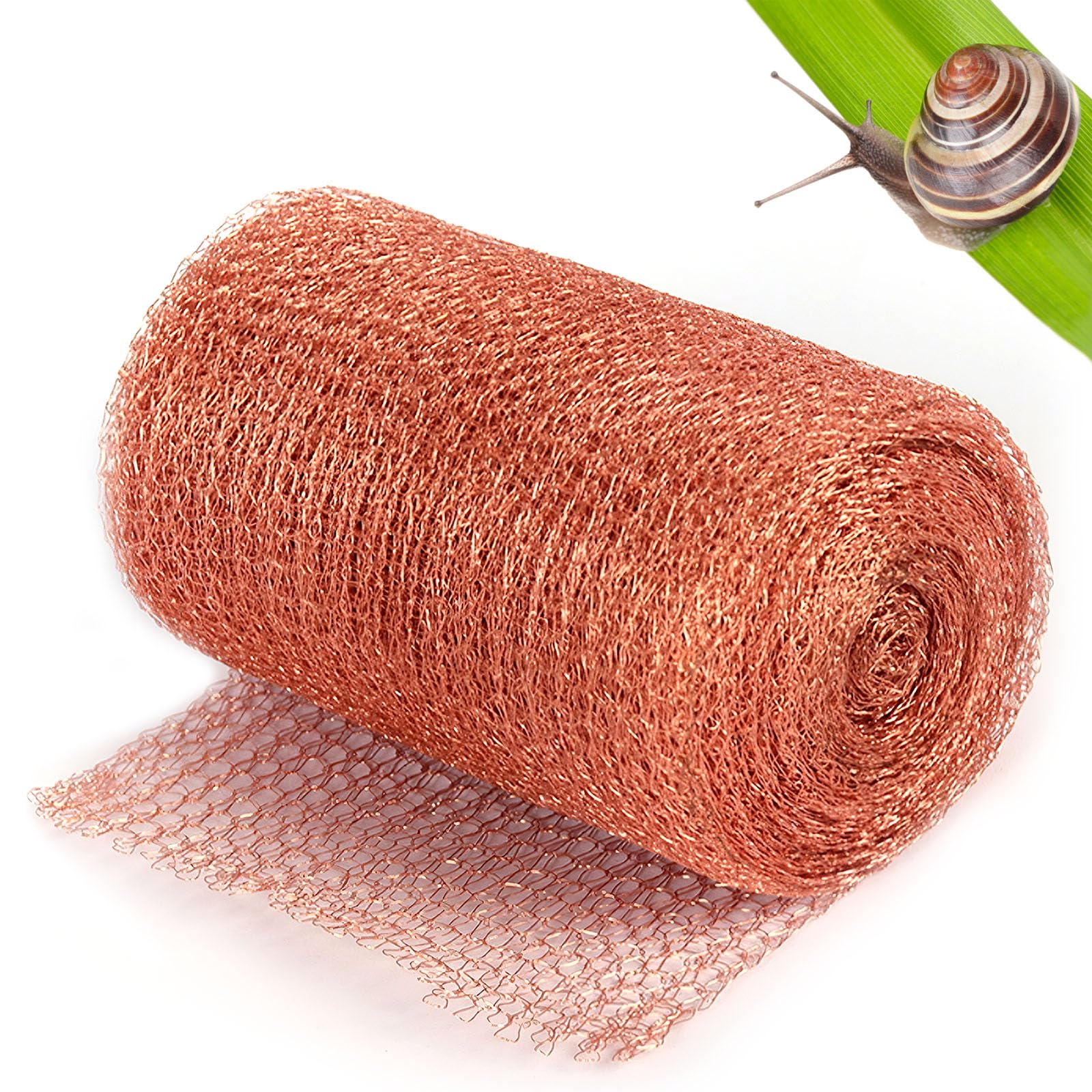 BUCOMTU Kupferband Gegen Schnecken Kupfernetz Schneckenzaun Kupfernetz Geeignet für Verhindern Gartenmaus Nacktschnecken Vögel Schnecken Insekt Schneidbares Kupfergewebe