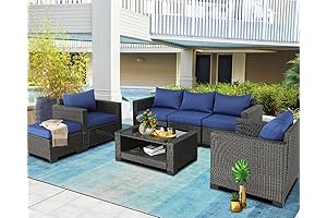 7-Piece Outdoor Clearance Furniture Sectional Set