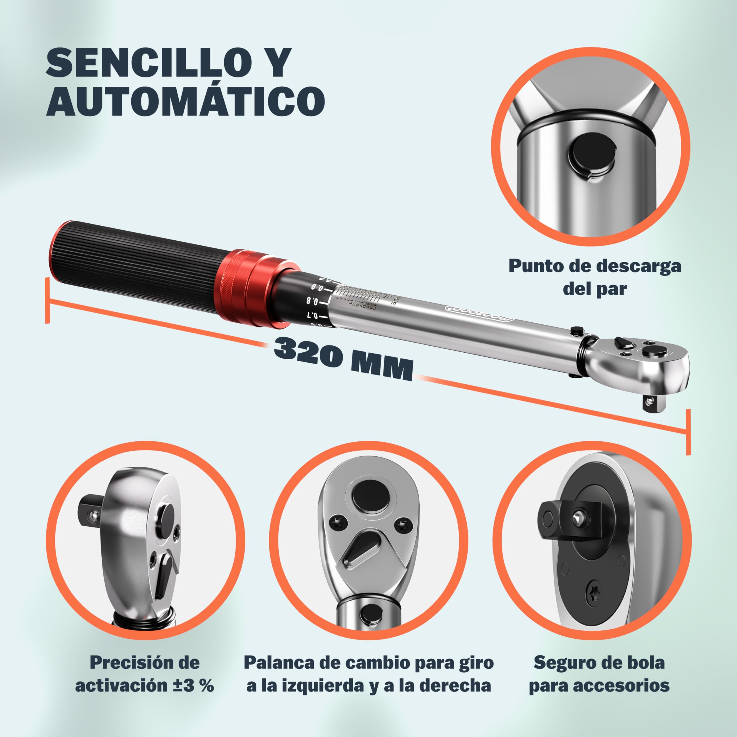 MONZANA® Caballete Reparación Bicicleta 50 kg Altura Regulable Plegable Set Llave Dinamométrica 1/4 Pulgadas Soporte Manillar Bolsa Transporte