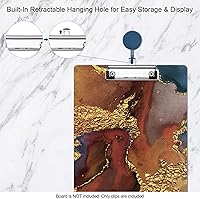 Vista 5 de Clips para portapapeles, 13 piezas + 52 remaches, montaje de 3.9 in, acero inoxidable resistente, perfil bajo, ligero, con resorte, agujero