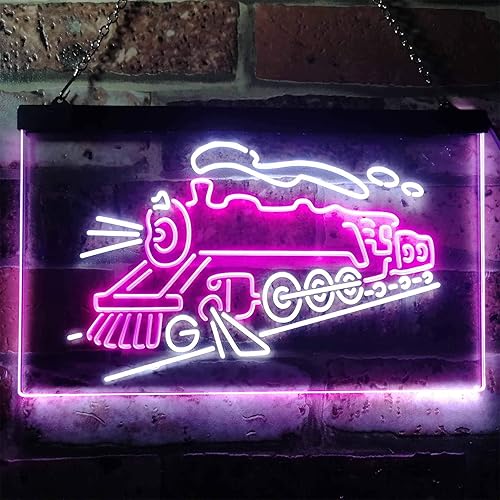 Miniatura 2 de ADVPRO Train Lover Kid Room Decoration Display Dual Color LED Neon Sign White & Purple 24" x 16" st6s64-i3184-wp