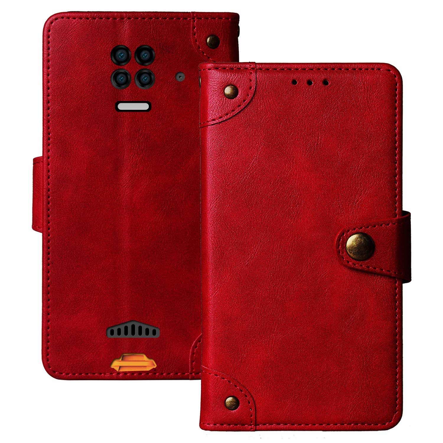 Lankashin – Custodia Portafoglio In Vera Pelle Per Doogee S96 PRO – Con Chiusura Magnetica E Slot Per Carte – Marrone