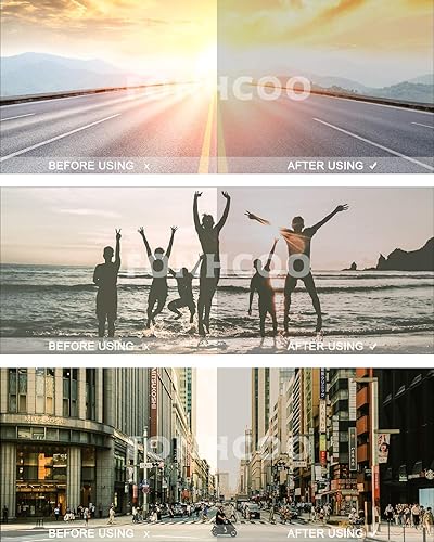 Miniatura 3 de FONHCOO Gafas de sol de aviador para mujeres y hombres, marco de metal UV400 gafas de sol espejadas