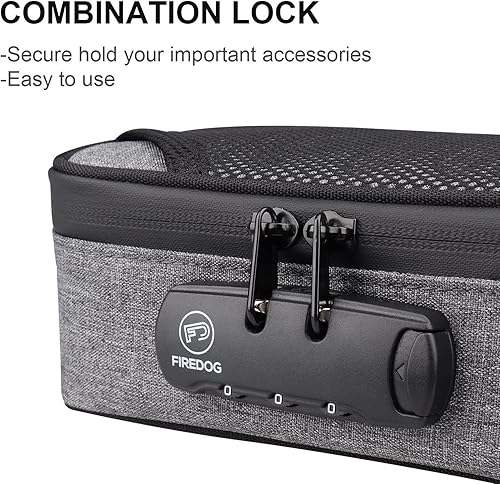 Miniatura 6 de FIREDOG Funda a prueba de olores con cerradura, a prueba de olores, bolsa para almacenamiento de viajes (gris, 8 x 4 x 2.75 pulgadas)