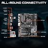 تدعم اللوحة الأم GIGABYTE B550 Eagle WIFI6 معالجات AMD AM4 Ryzen 5000، وATX، وDDR4، و2X M.2، وPCIe 4.0، وWIFI6، و1GbE LAN، وEZ-Mandal