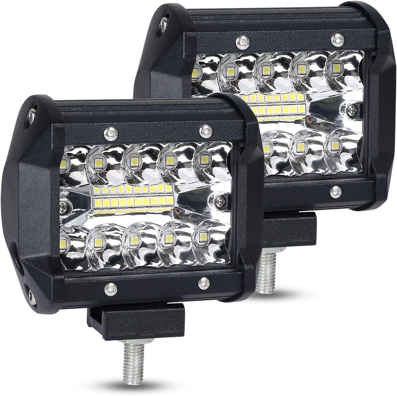 URAQT LED Pods Light Bar, 2 Pack 4 Inch Work LED Light Bar, 12V 150W Off-Road Driving Fog Lights, IP65 Waterproof Combo Beam LED Sport Lights 4x4 for Truck Boat ATV UTV SUV
