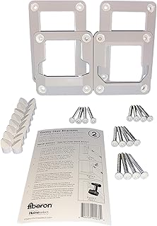 Fiberon 2-Pair White Sentry Stair Brackets for Homeselect Composite Railing