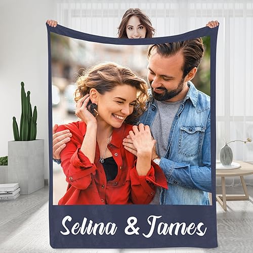 Manta personalizada con fotos, texto, regalos personalizados para parejas, mantas con fotos con mis propias fotos, mantas con fotos personalizadas