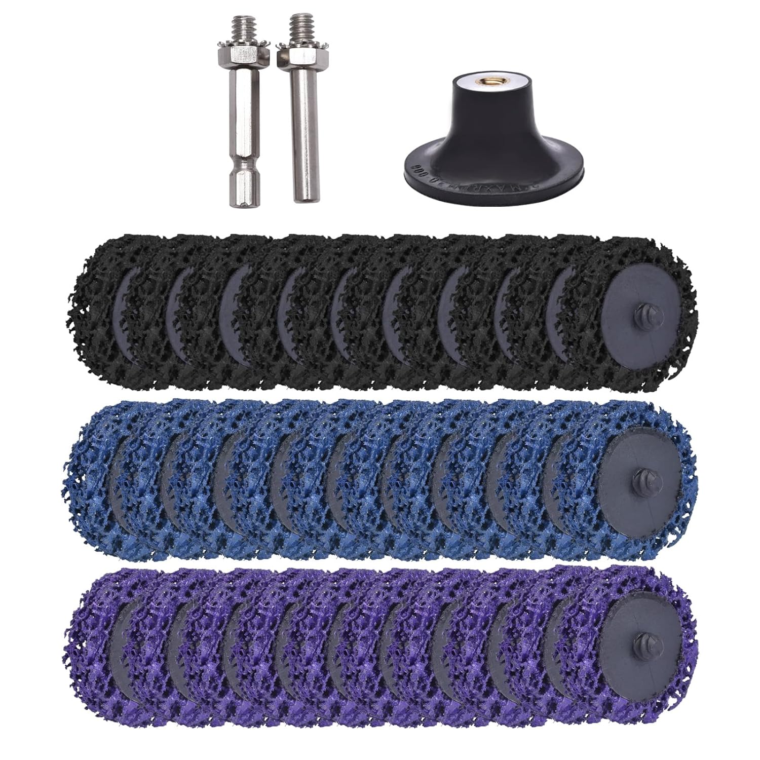 33 Pcs Diamond Sanding Discs Set, 2 Inch Die Grinder Accessories, Quick Change Easy Strip Wheels for Drill, Paint Remover Tool for Rust, Oxidation, Paint Removal with 1/4" Roll Lock Holder