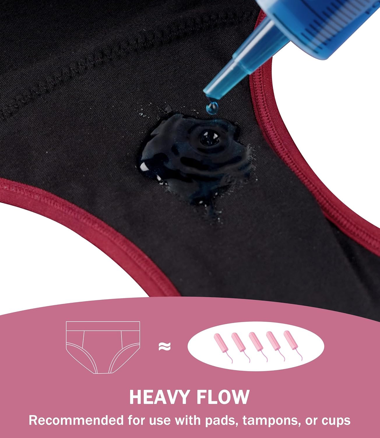 Incontinence Underwear For Women, High Waisted Period Washable Briefs For Postpartum Bladder Leak, 3 Pack - Image 2