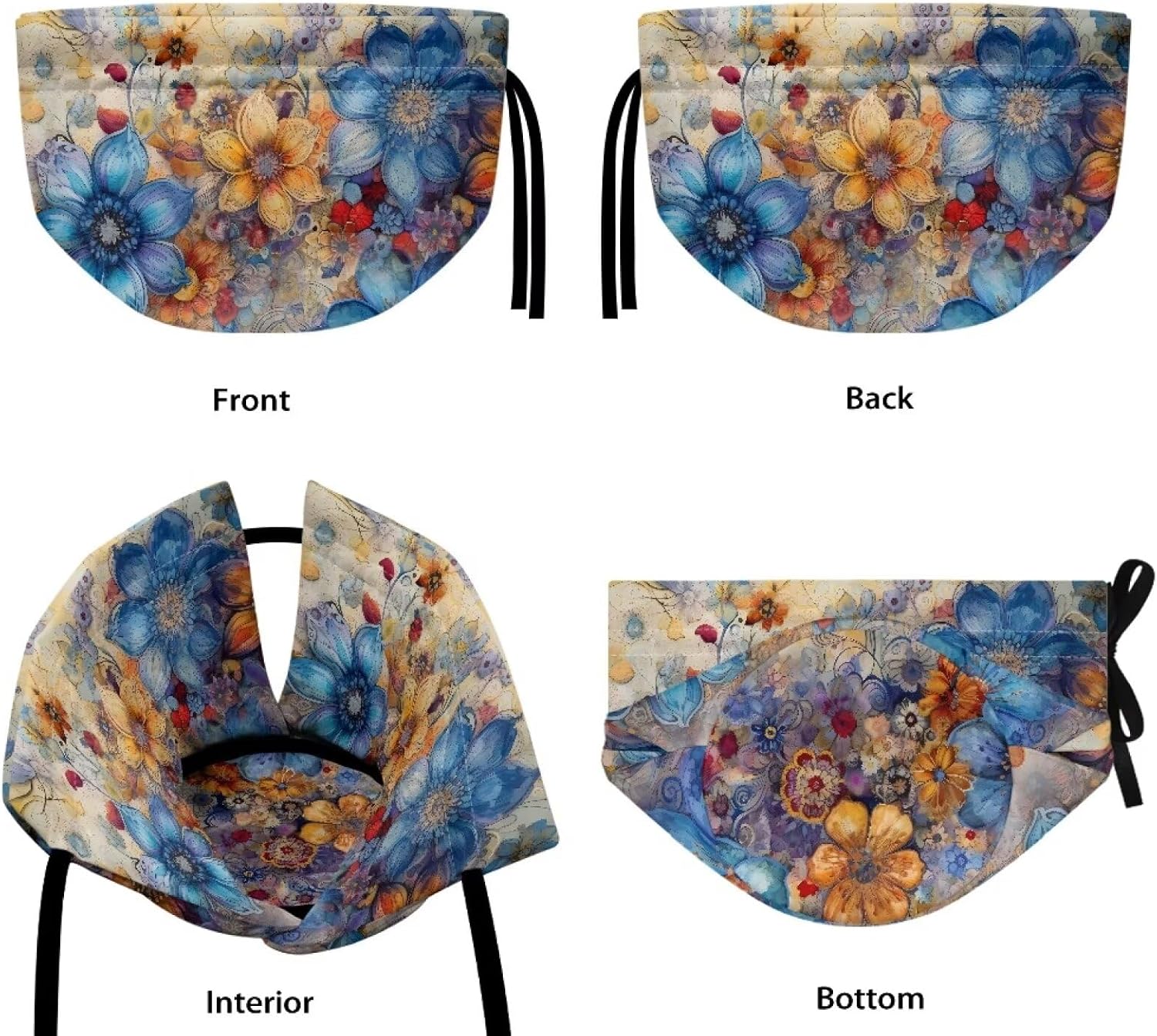 Generic Hippie Floral Tea Pots Cosy Cotton Kettle Dust Cover Teapots Dust Cover Insulated Breakfast Pot Cover Kitchen Tea Cosy Tea Cozies with Cotton Keep Warm for Dining Room