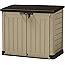 Keter Store it out Max Mülltonnenbox mit Gasdruckfeder, wetterfest, abschließbar, beige, 1.200 L, 145,5 x 82 x 125cm