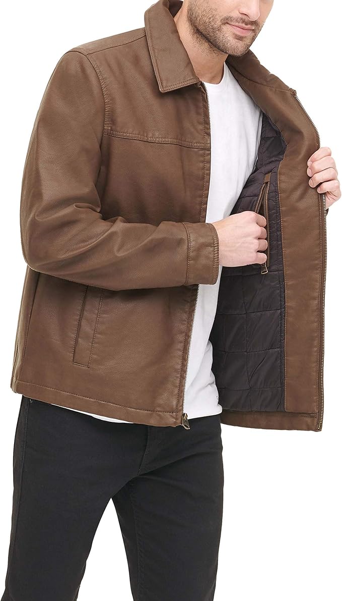 dockers premium leather jacket