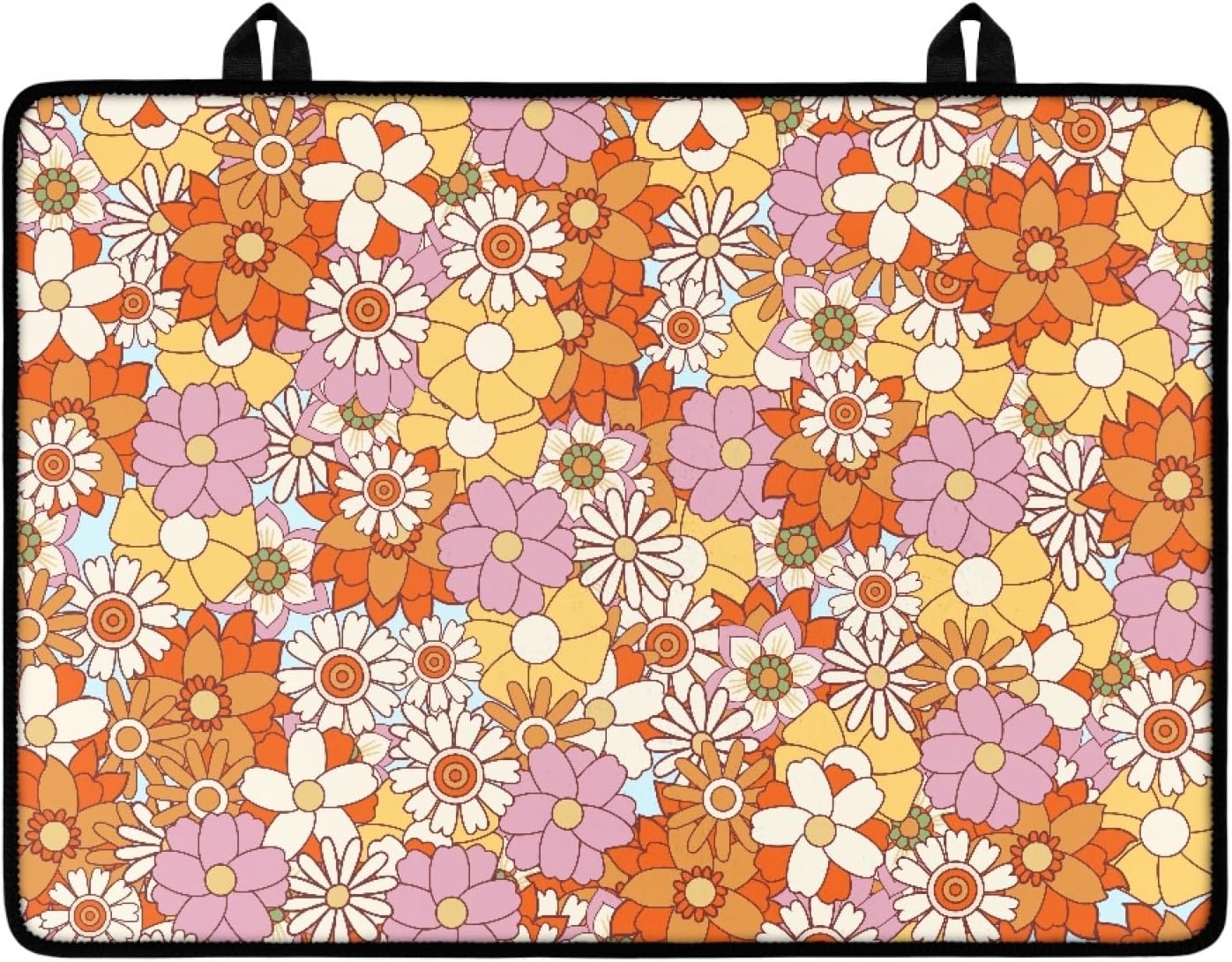 Abstract Hippie Floral Stove Cover for Electric Stove,Heat Resistant Stove Top Cover for Glass Top,Foldable Glass Stove/Cooktop Top Protector,Kitchen Accessories and Decor,29.18"x20.96"